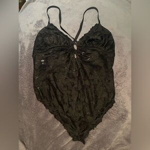 Aerie Black Lace Bodysuit